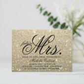 Invite-Gold Glitzer Fab Future Frau Brautparty Einladung (Stehend Vorderseite)