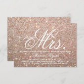 Invite - Rose Gold Brautparty Zukunft Frau W Einladung (Vorne/Hinten)