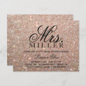 Invite - Rose Gold Glit Fab Frau Brautparty 2 Einladung (Vorne/Hinten)