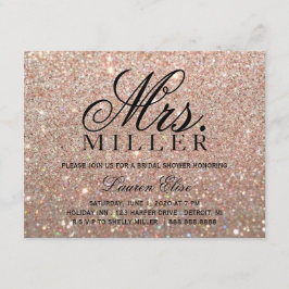 Invite - Rose Gold Glit Fab Frau Brautparty 2 Einladung