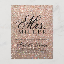 Invite-Rose Gold Glitzer Fab Future Frau Bridal Einladung