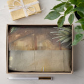 Inviting Christmas candle tissue paper holly berry Seidenpapier (Geschenk)