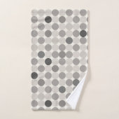 Inviting Gray Circle Bath Towel Set (Handtuch)