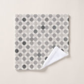 Inviting Gray Circle Bath Towel Set (Waschlappen)
