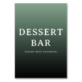 Inviting Green Gradient Dessert Bar Sign Tischnummer (Rückseite)