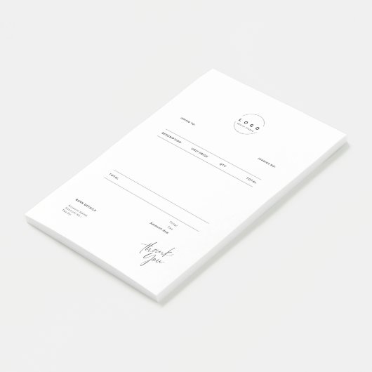 invoice desinge post-it klebezettel (angewinkelt)