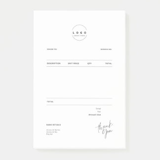 invoice desinge post-it klebezettel
