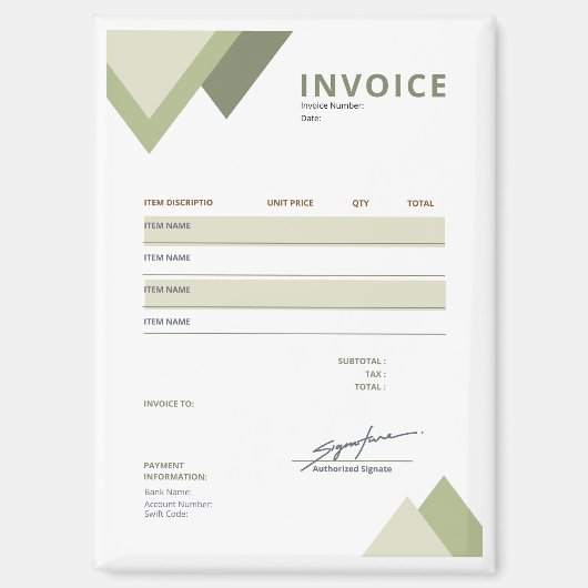 INVOICE MAGNET (Vorderseite)
