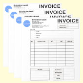 Invoice Order Form & Custom Small Business Logo Notizblock
