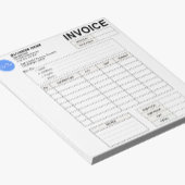 Invoice Order Form & Custom Small Business Logo Notizblock