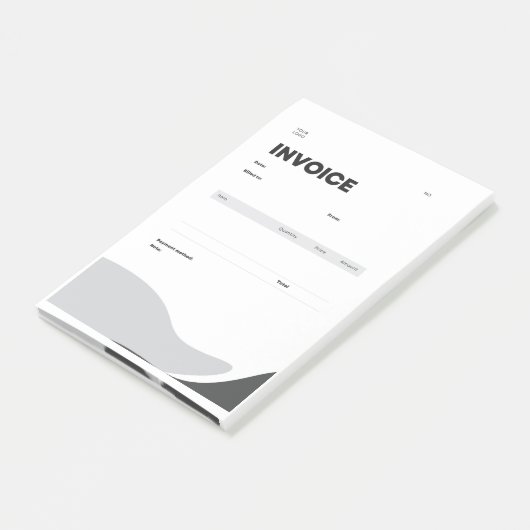 invoice post-it klebezettel (angewinkelt)