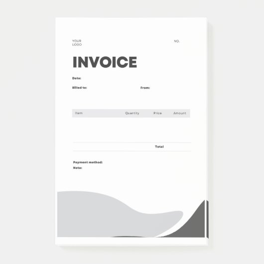 invoice post-it klebezettel (Vorderseite)