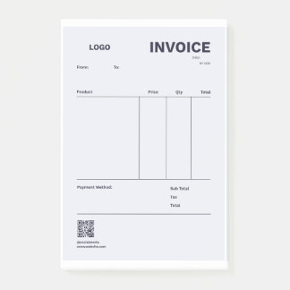 INVOICE POST-IT KLEBEZETTEL