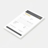 invoice post-it klebezettel (angewinkelt)