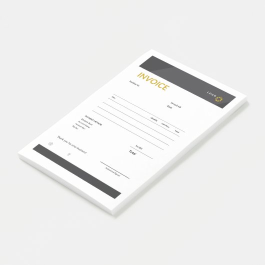 invoice post-it klebezettel (angewinkelt)