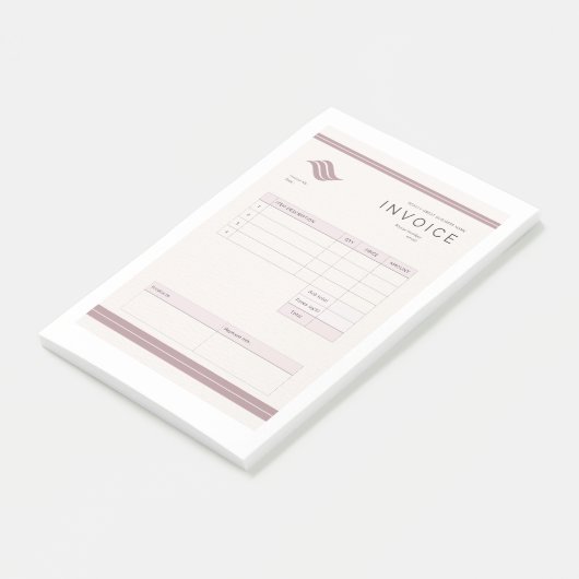 invoice post-it klebezettel (angewinkelt)