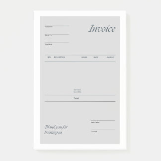 invoice post-it klebezettel