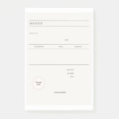 INVOICE POST-IT KLEBEZETTEL (Vorderseite)