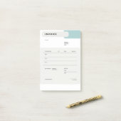 INVOICE POST-IT KLEBEZETTEL (Auf Schreibtisch)