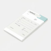 INVOICE POST-IT KLEBEZETTEL (angewinkelt)