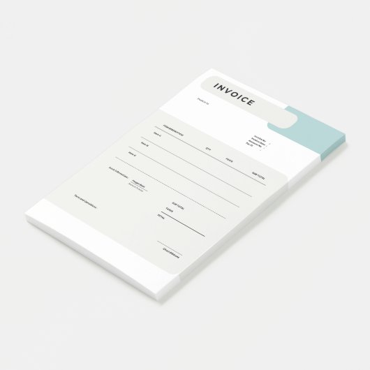 INVOICE POST-IT KLEBEZETTEL (angewinkelt)