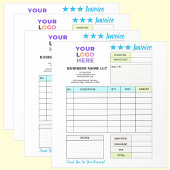 Invoice Sales Receipt Form | Custom Business Logo Notizblock