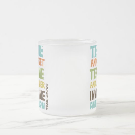 Involvieren Sie mich inspirierendes Zitat Mattglastasse (Mittel)