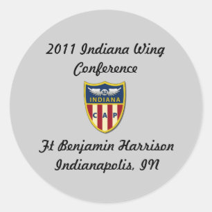 INWG Patch — Transparent, 2011 Indiana Wing Co.. Runder Aufkleber