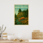 Inyo National Forest - Devils Postpile V01 Poster (Küche)