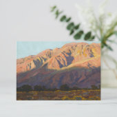 Inyo Range at Sunset, Lone Pine by Maynard Dixon Dankeskarte (Stehend Vorderseite)