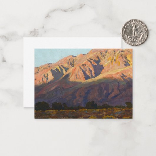 Inyo Range at Sunset, Lone Pine by Maynard Dixon Mitteilungskarte (Vorderseite/Rückseite Beispiel)