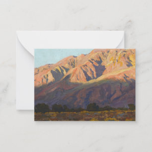 Inyo Range at Sunset, Lone Pine by Maynard Dixon Mitteilungskarte