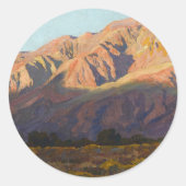 Inyo Range at Sunset, Lone Pine by Maynard Dixon Runder Aufkleber (Vorderseite)