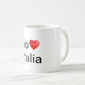 Io amo Italia Kaffeetasse (VorderseiteRechts)