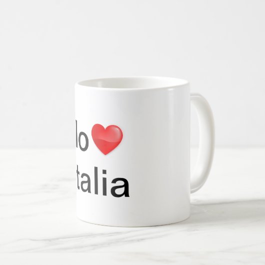 Io amo Italia Kaffeetasse (VorderseiteRechts)