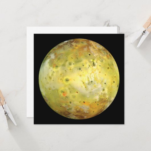 Io (Jupitermond) Karte (Vorderseite/Rückseite Beispiel)