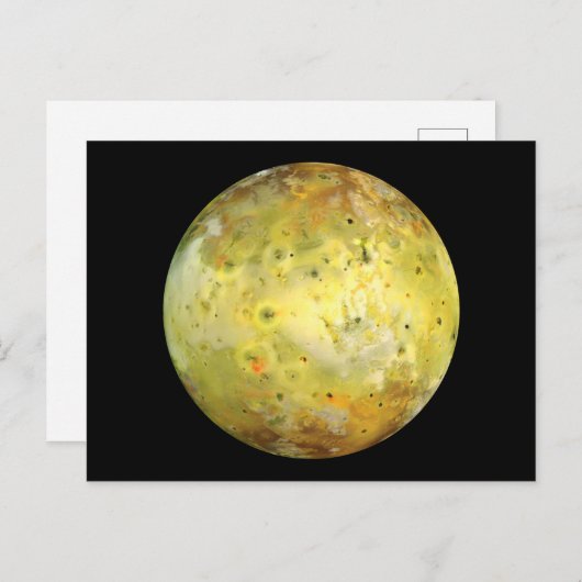 Io (Jupitermond) Postkarte (Vorne/Hinten)