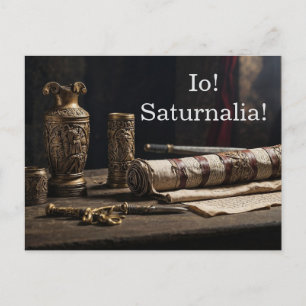 Io! Saturnalia! Einladungspostkarte