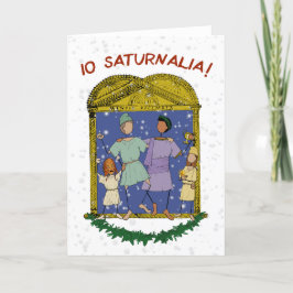 Io Saturnalia! Festliche Grußkarte Ankündigung