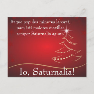 Io Saturnalia Zitat von Petronius Einladungspostkarte