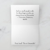 Io Saturnalia Zitat von Petronius Karte (Innenseite)