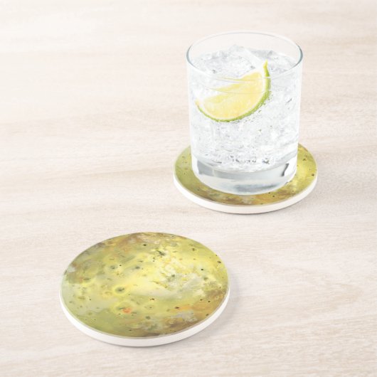 Io Vulkanmond Jupiter Getränkeuntersetzer (Seite)