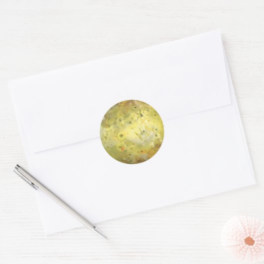 Io Vulkanmond Jupiter Runder Aufkleber (Umschlag)