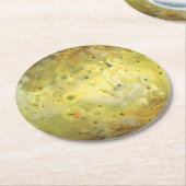 Io Vulkanmond Jupiter Runder Pappuntersetzer (Angewinkelt)