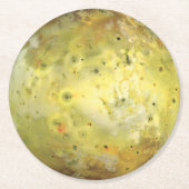 Io Vulkanmond Jupiter Runder Pappuntersetzer (Vorderseite)