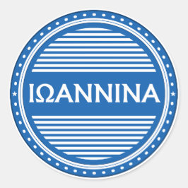 Ioannina City Pride Emblem – Greek Identity Runder Aufkleber