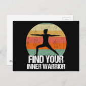 Ioga-Warrior-Zitat Postkarte (Vorne/Hinten)
