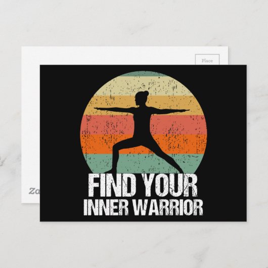 Ioga-Warrior-Zitat Postkarte (Vorne/Hinten)