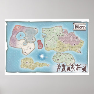 Iohorn Adventure Fantasy Map Poster