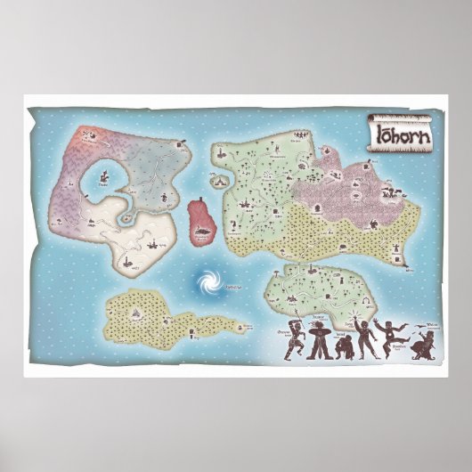 Iohorn Adventure Fantasy Map Poster (Vorne)